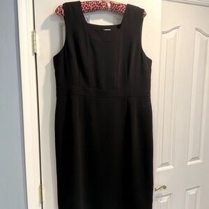 Sleeveless Black Column Midi Dress